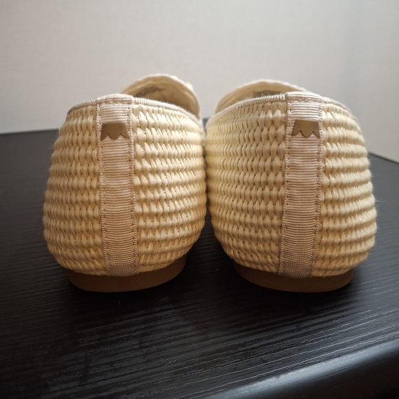 Birdies The Starling Loafers Women's Size 8.5 Natural Woven Flats Lattice Straw - Picture 2 of 7